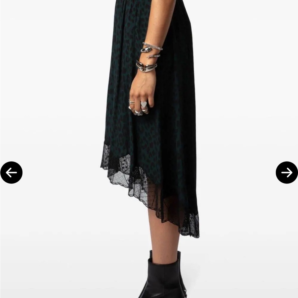 Zadig & Voltaire Black Asymmetrical Leopard Skirt - Picture 4 of 5